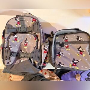 Pottery Barn Mickey Mouse Mackenzie Small Backpack and Lunchbag